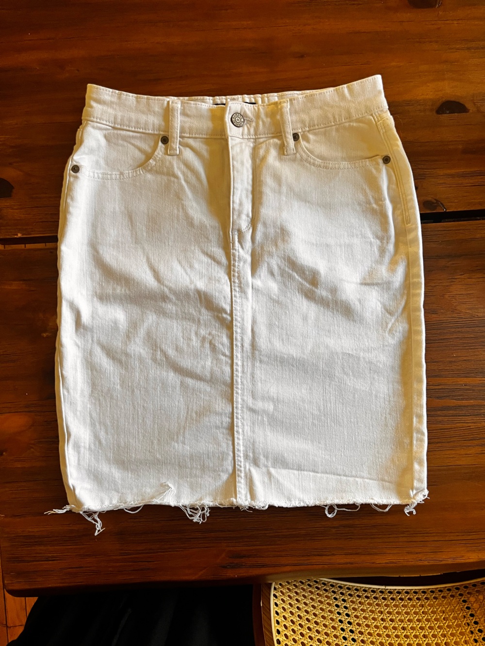 Banana Republic White Denim Skirt